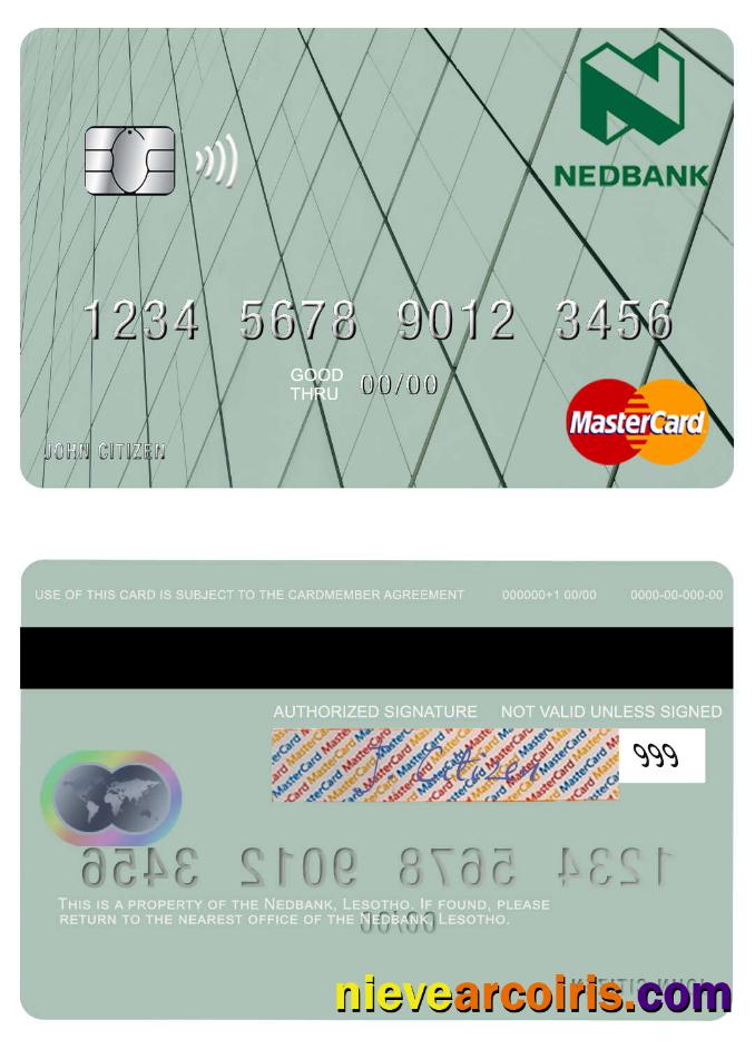 Lesotho Nedbank mastercard